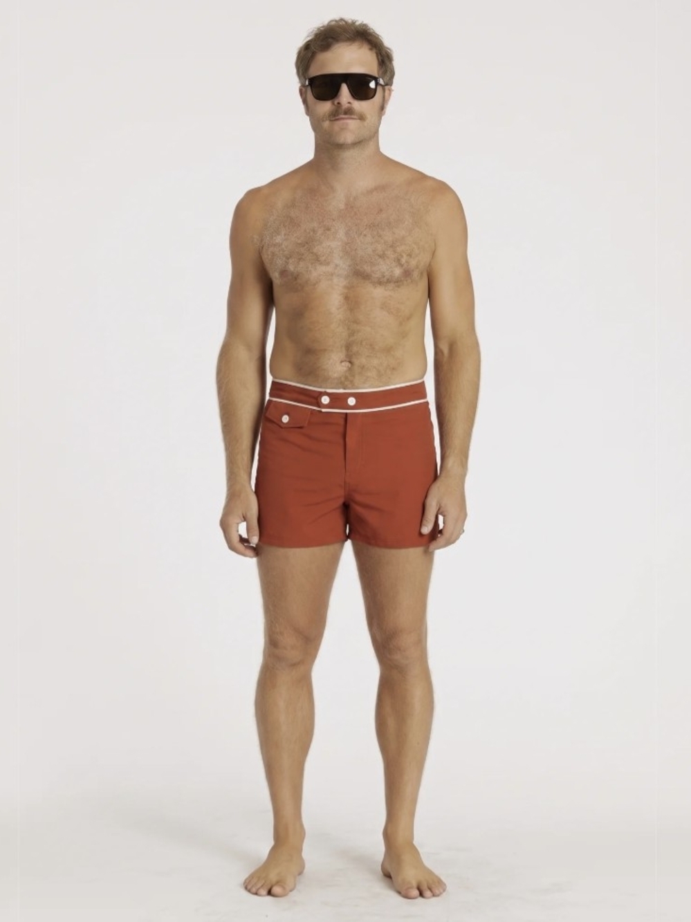 Hammies Cabana Men's Swim Trunk Size 32 Rust